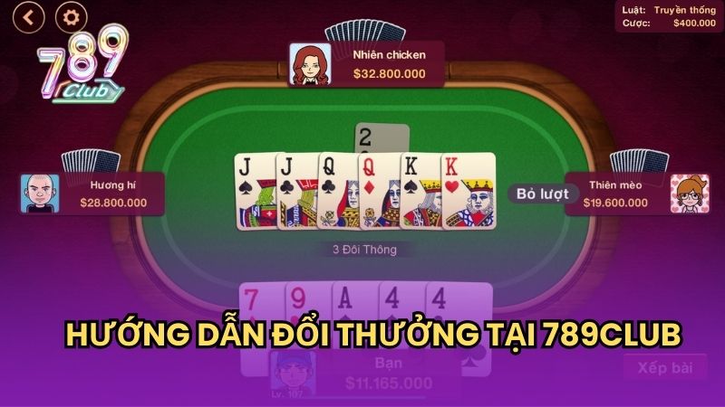 Đổi thưởng game bài ở 789Club vô cùng đơn giản 